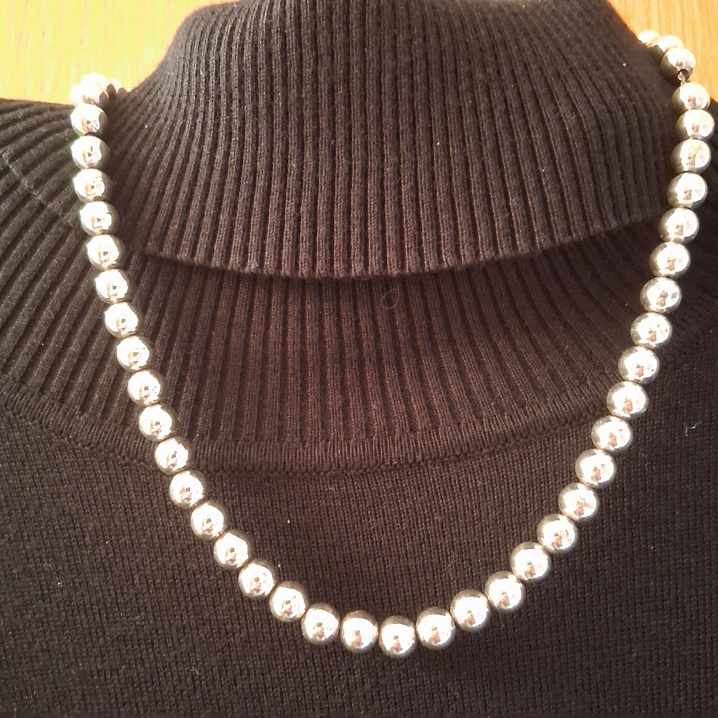 Napier Silver Beaded Necklace
